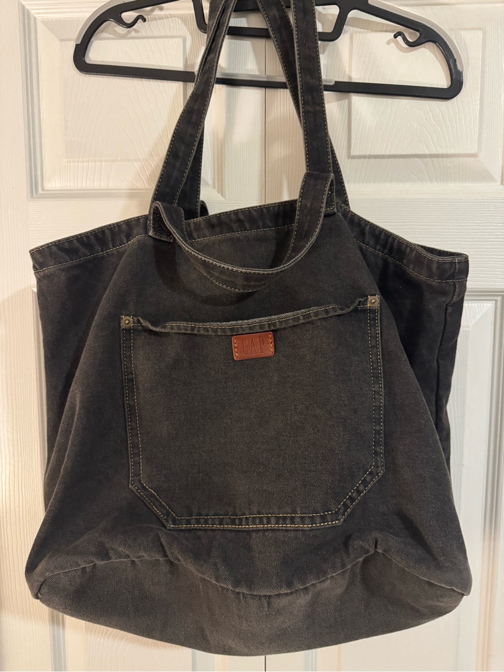 GAP Black Denim Oversized Tote Bag